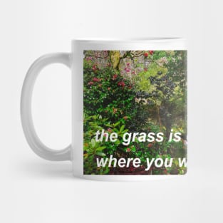 "the grass is greener where you water it" (photo version) ♡ Y2K slogan Mug